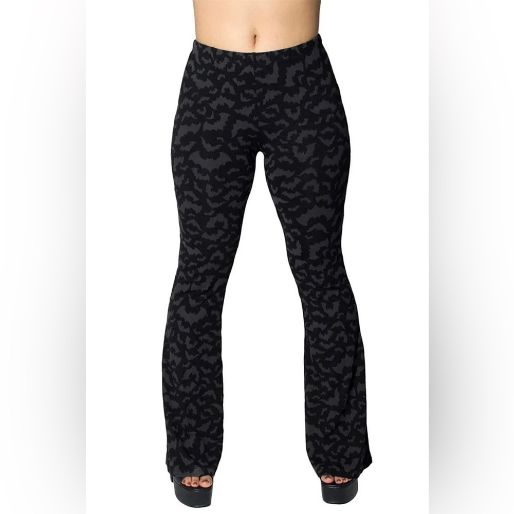 Kreepsville gray and black bat flares XL